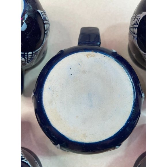 SET Vintage AG Wick Werke Blue Gray Porcelain Art Deco Mugs Cups Steins Germany - Picture 14 of 16